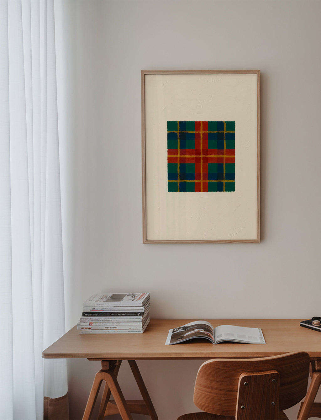 Cuadro geométrico tartán pintado – Product2