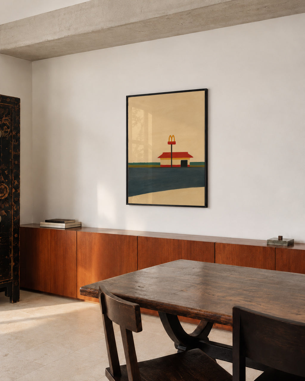 Golden Arches Horizon - Framed poster in an interior