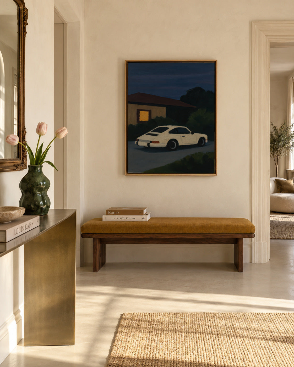 Night Drive - Framed canvas in an interior