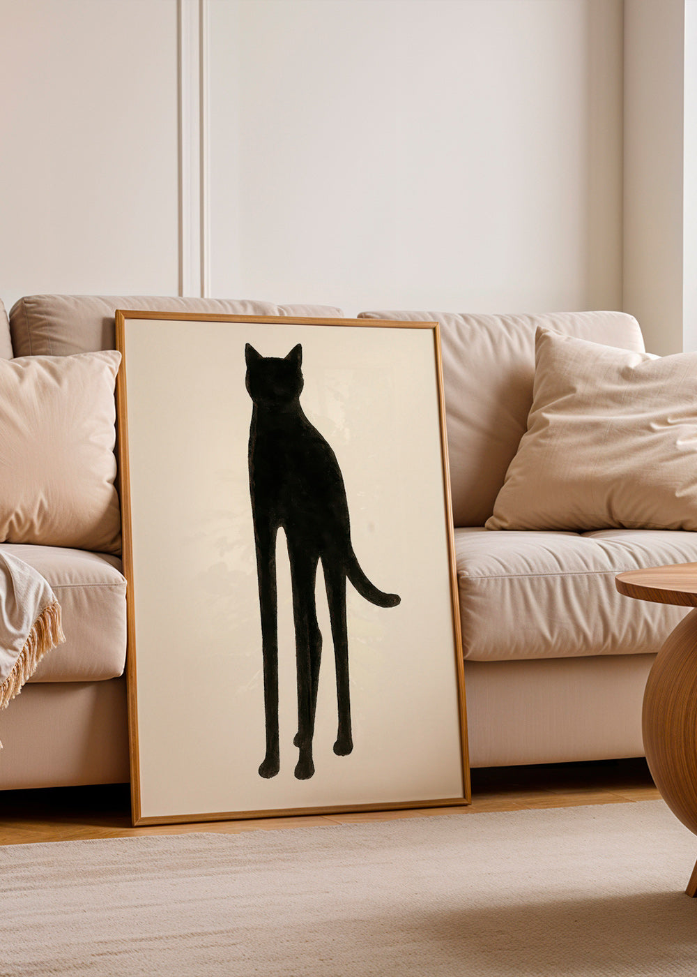 Cuadro de gato en silueta alargada – Product2