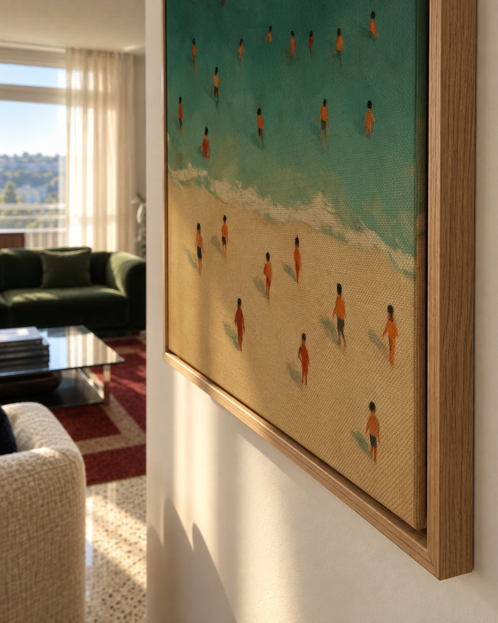 Summer Shore - Framed canvas detail