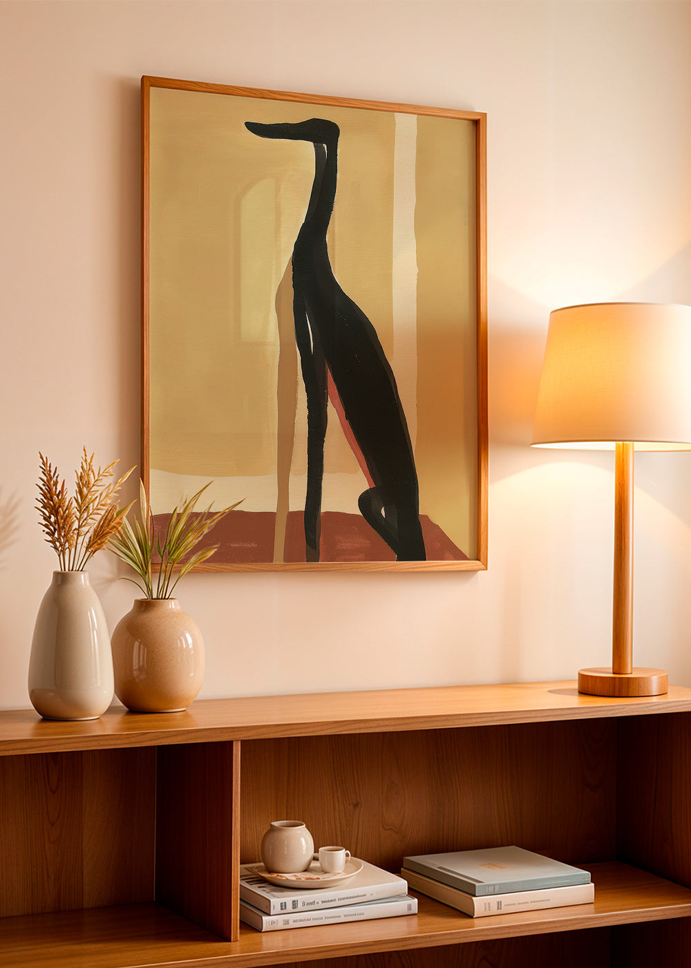 Cuadro galgo en perfil minimalista – Product2