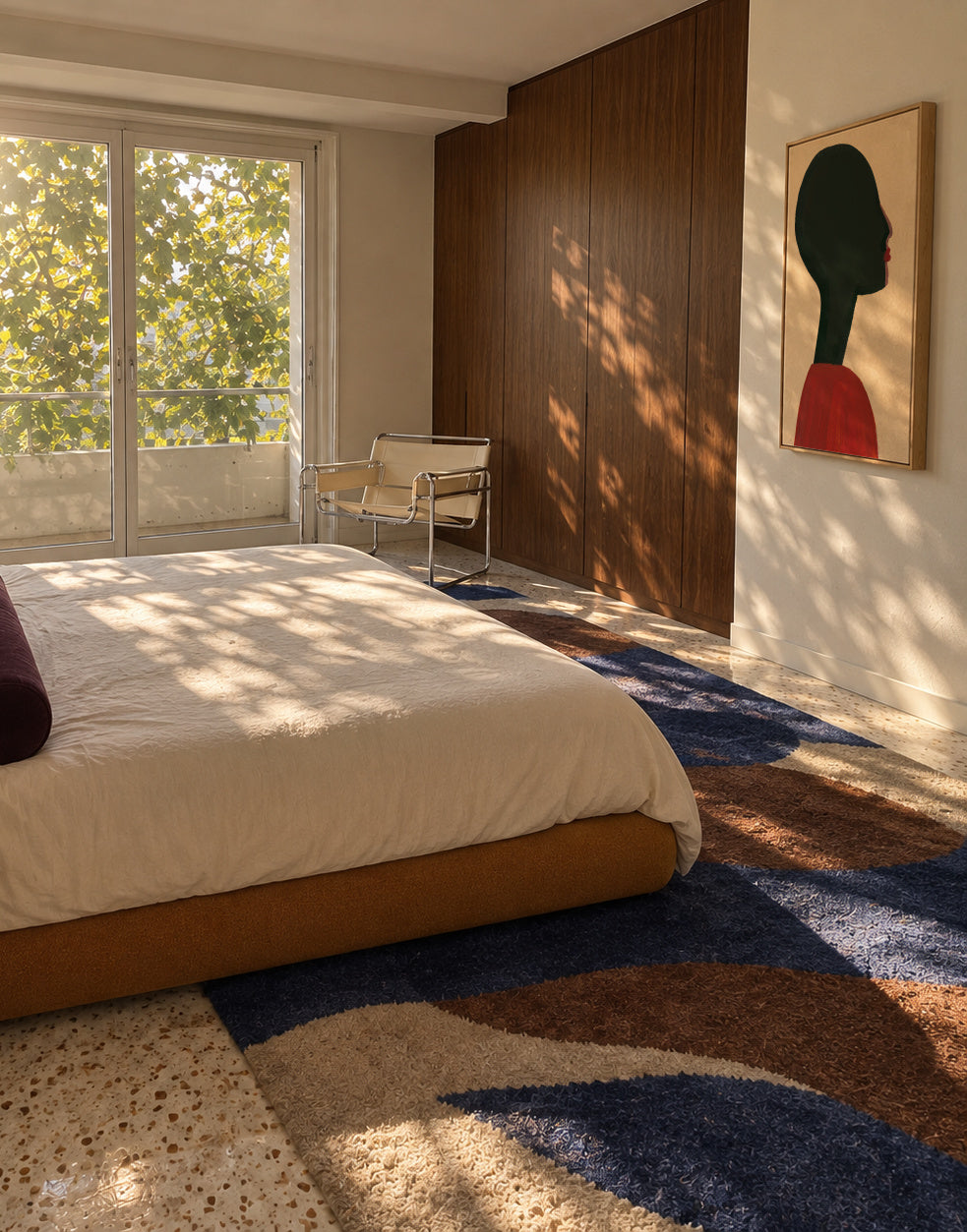 Profile in Red - Framed canvas in an interior