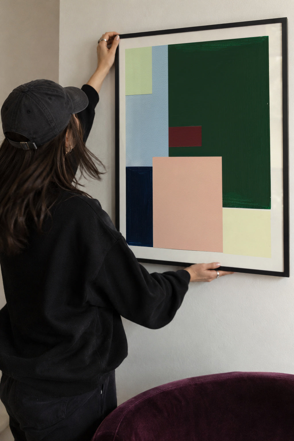 Pastel Construction I - Framed poster detail