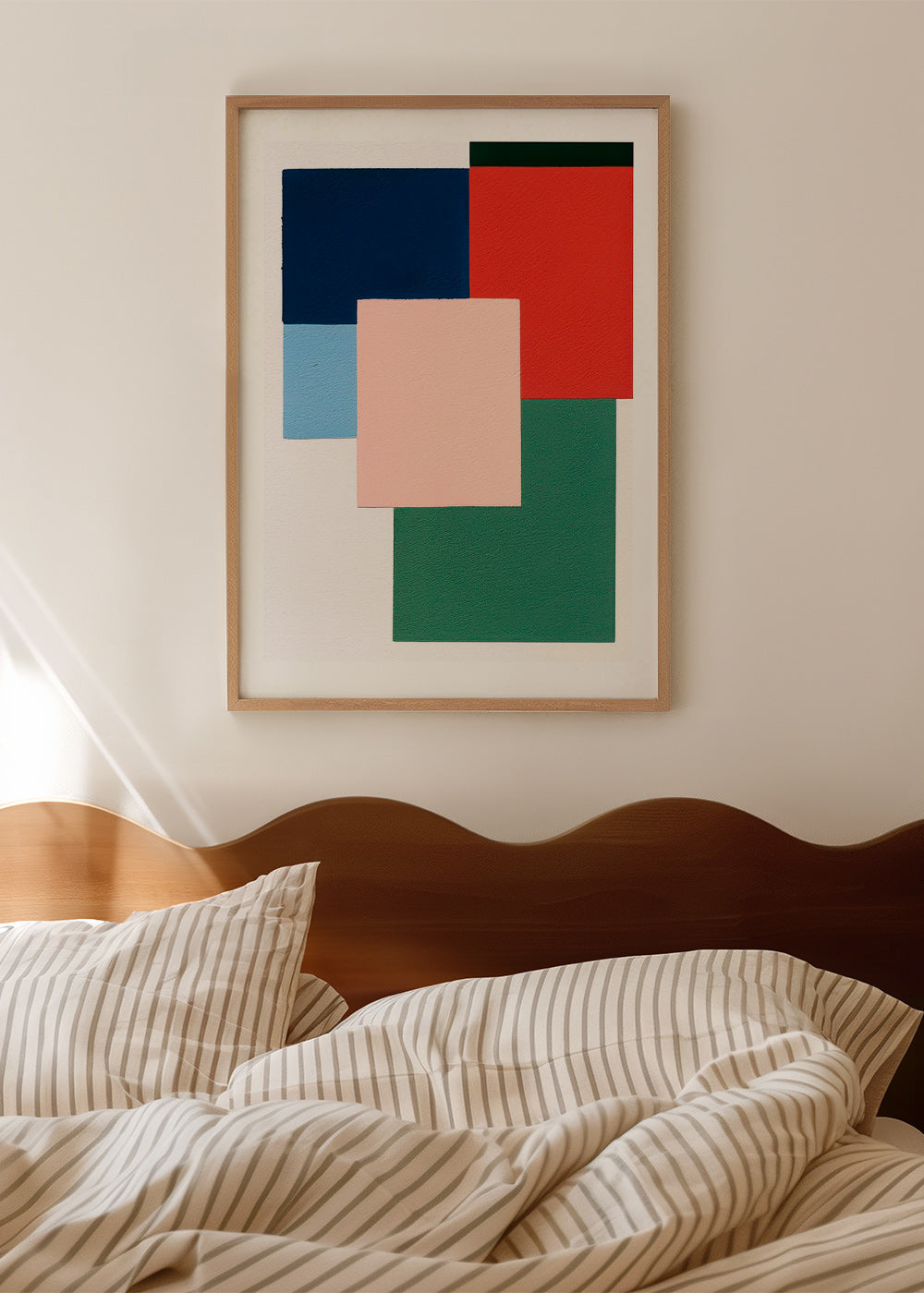 Cuadro geométrico con bloques de color superpuestos – Product2