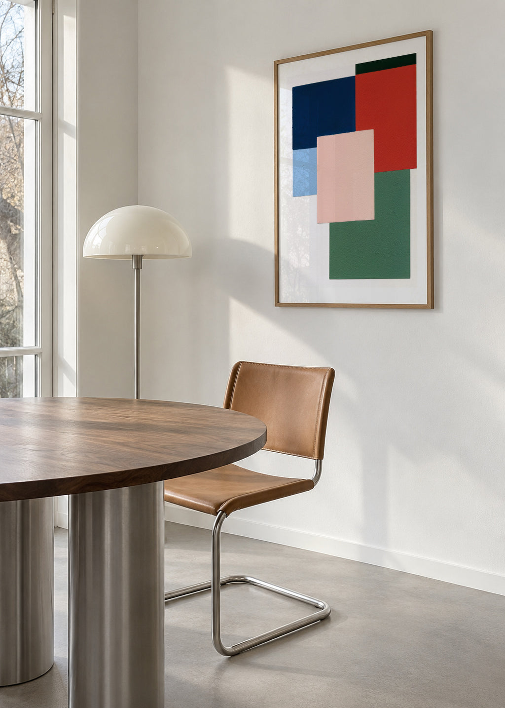 Pastel Construction IV - Framed poster in an interior