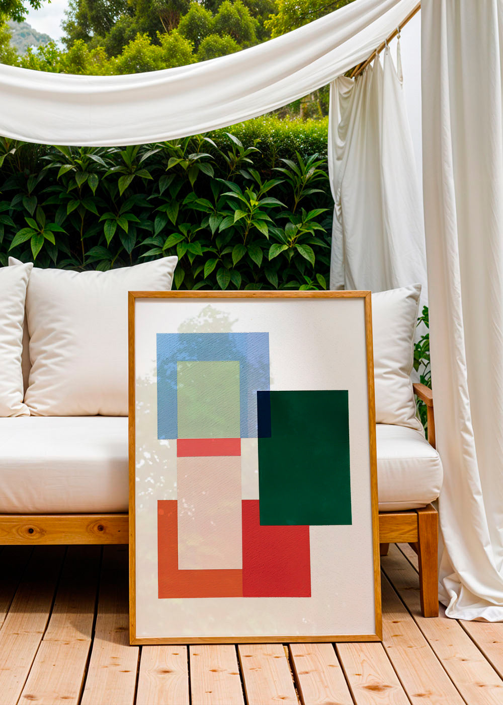 Cuadro abstracto de rectángulos superpuestos – Product1