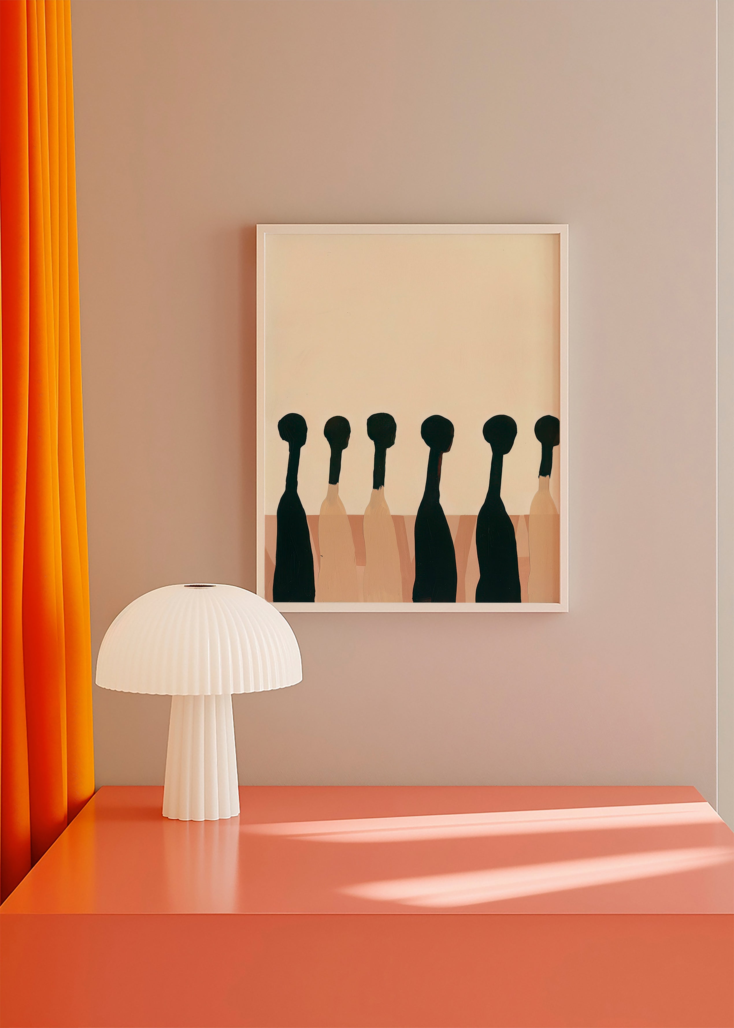 Cuadro abstracto de figuras alargadas – Product1