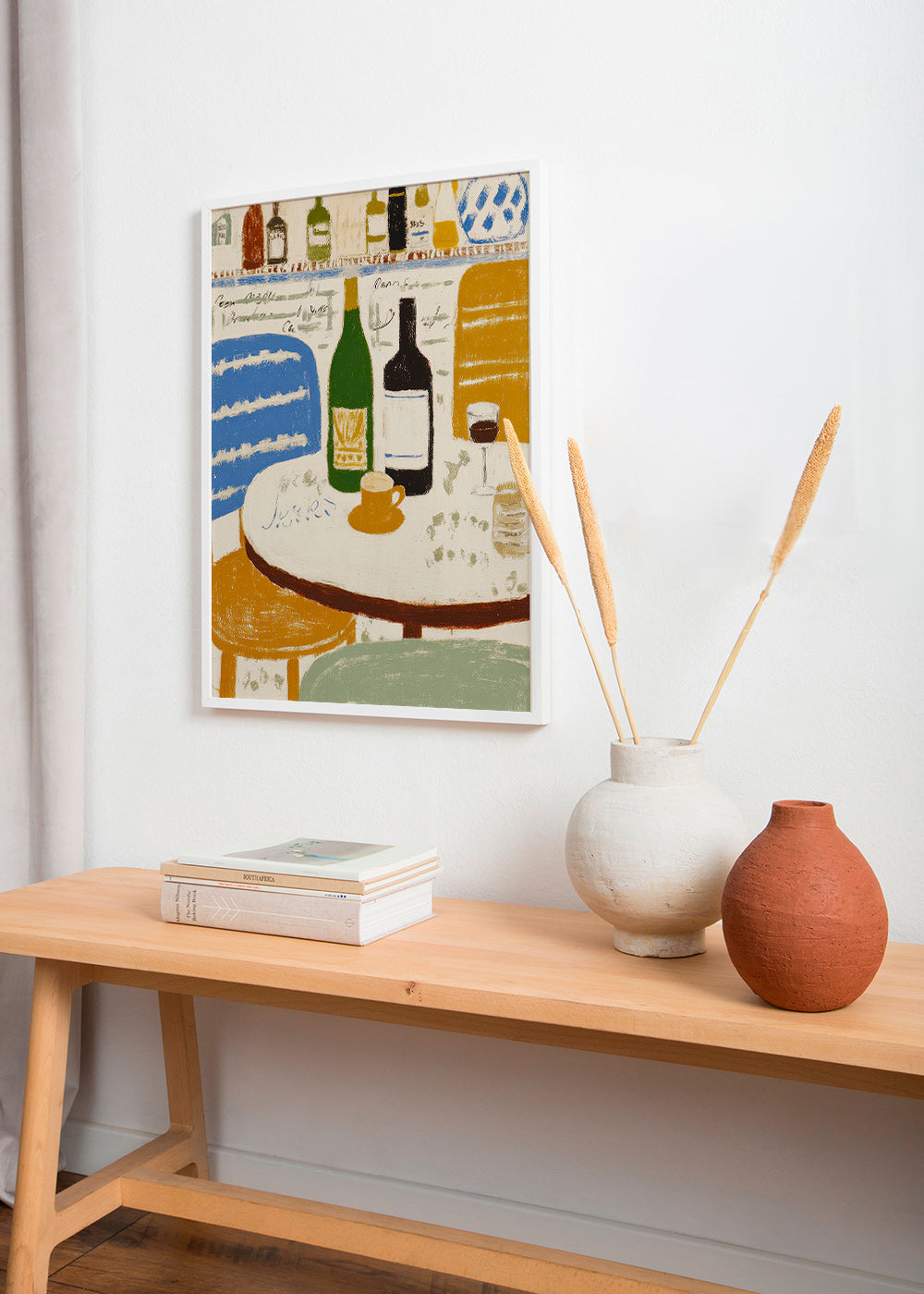 Cuadro de cocina con botellas y taza bistró – Product3