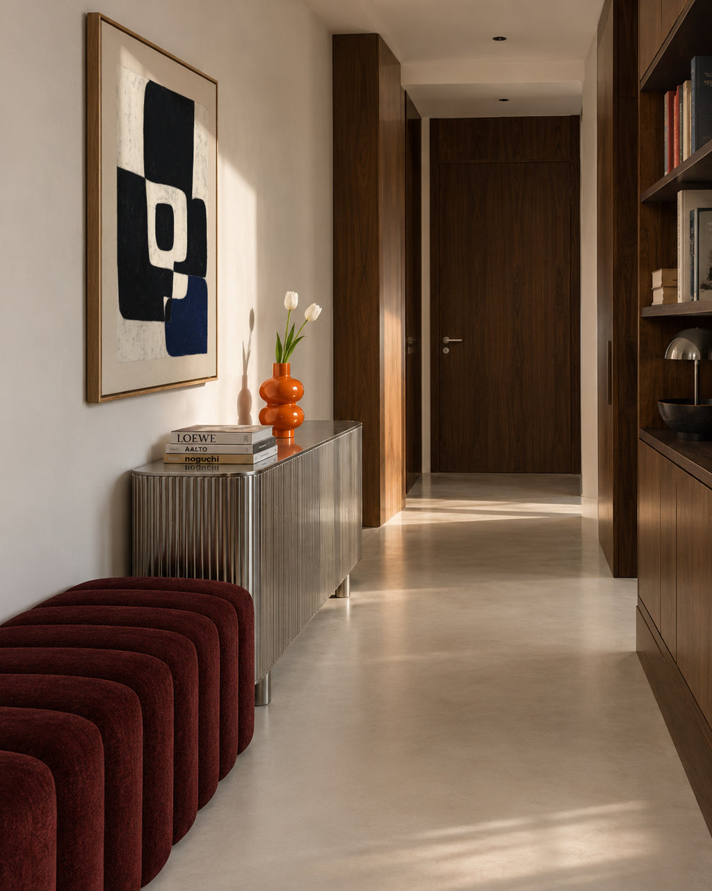 Duality in Black - Framed canvas in an interior