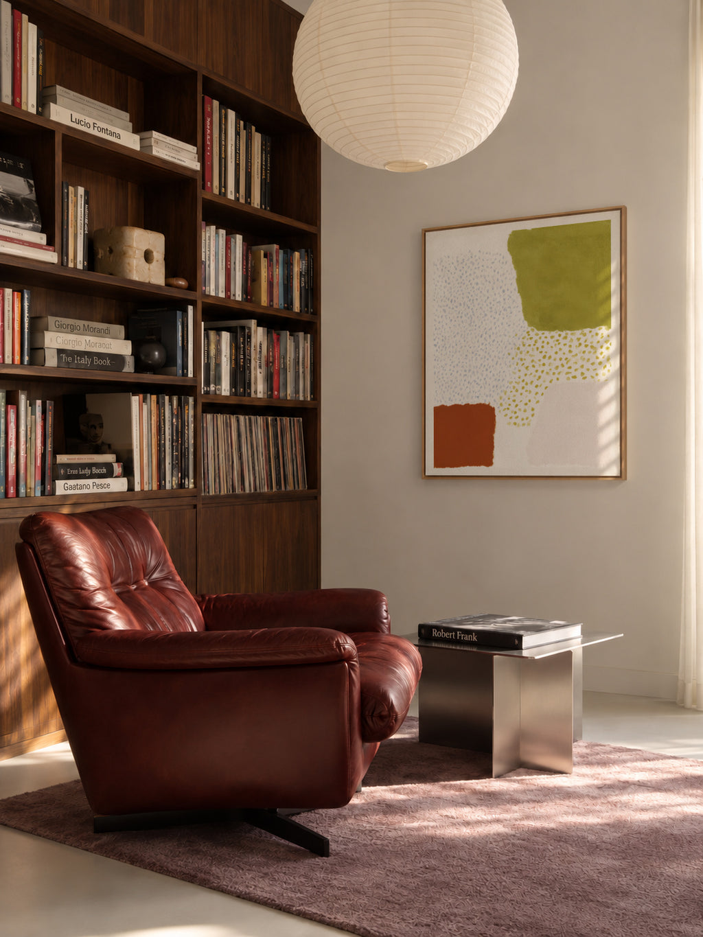 Olive Pattern - Framed canvas in an interior