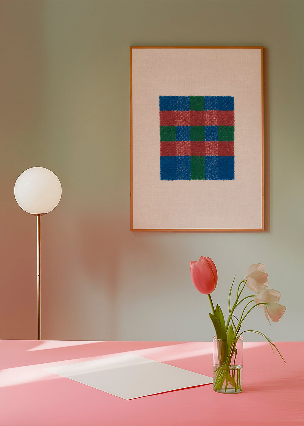 Cuadro geométrico de cuadros a mano – Product1