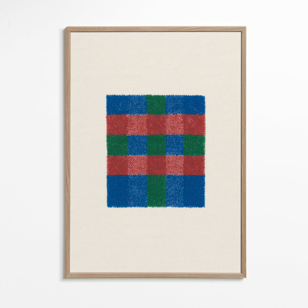 Cuadro geométrico de cuadros a mano – Oak Frame