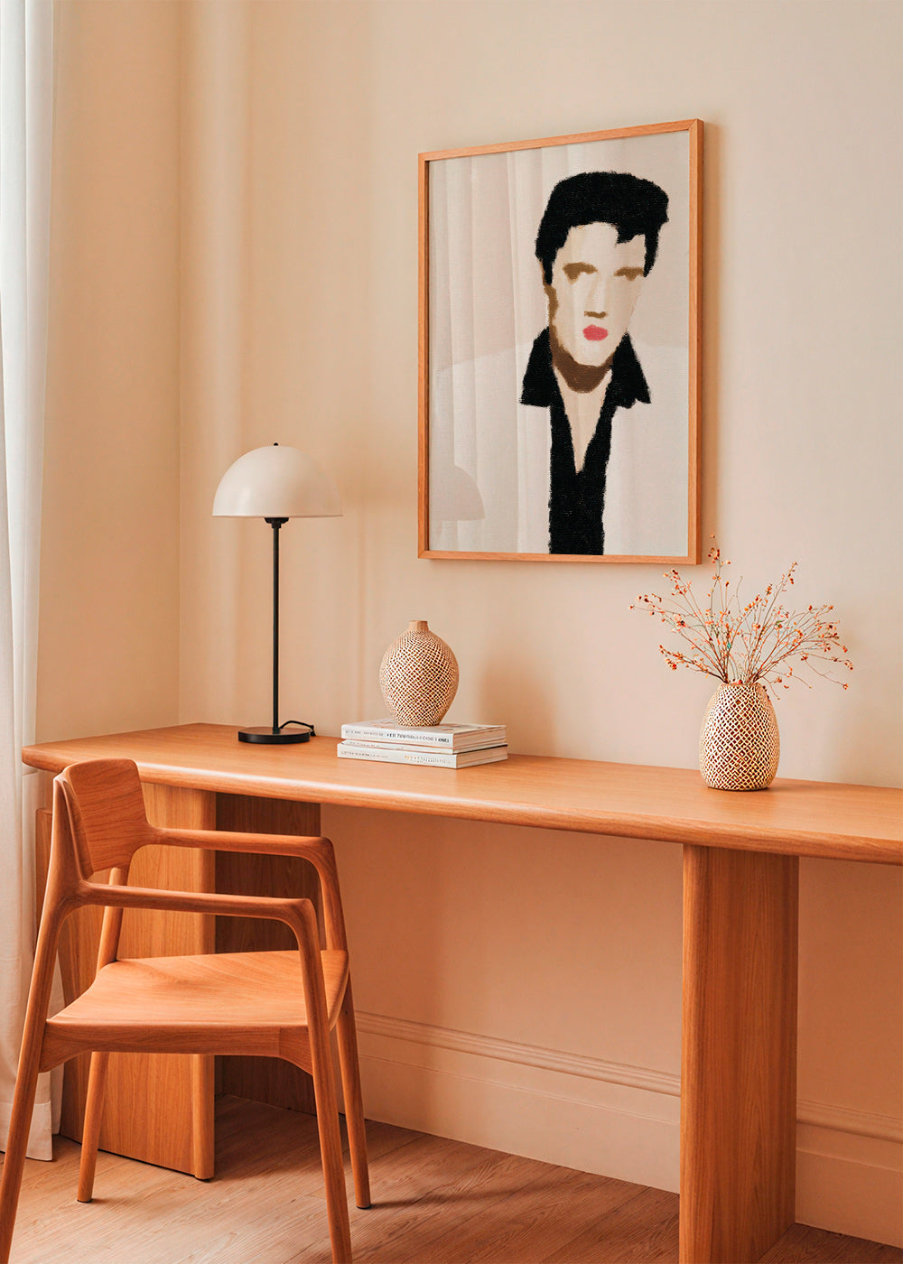 Ilustración retrato minimalista con gesto icónico – Product3