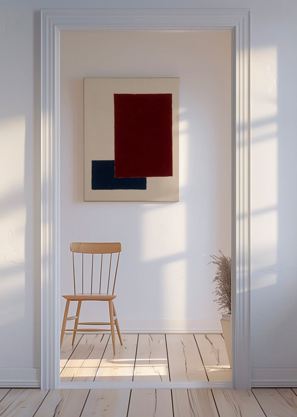 Cuadro geométrico con rectángulos superpuestos – Canvas