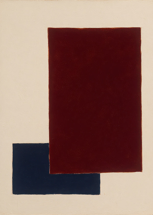 Cuadro geométrico con rectángulos superpuestos