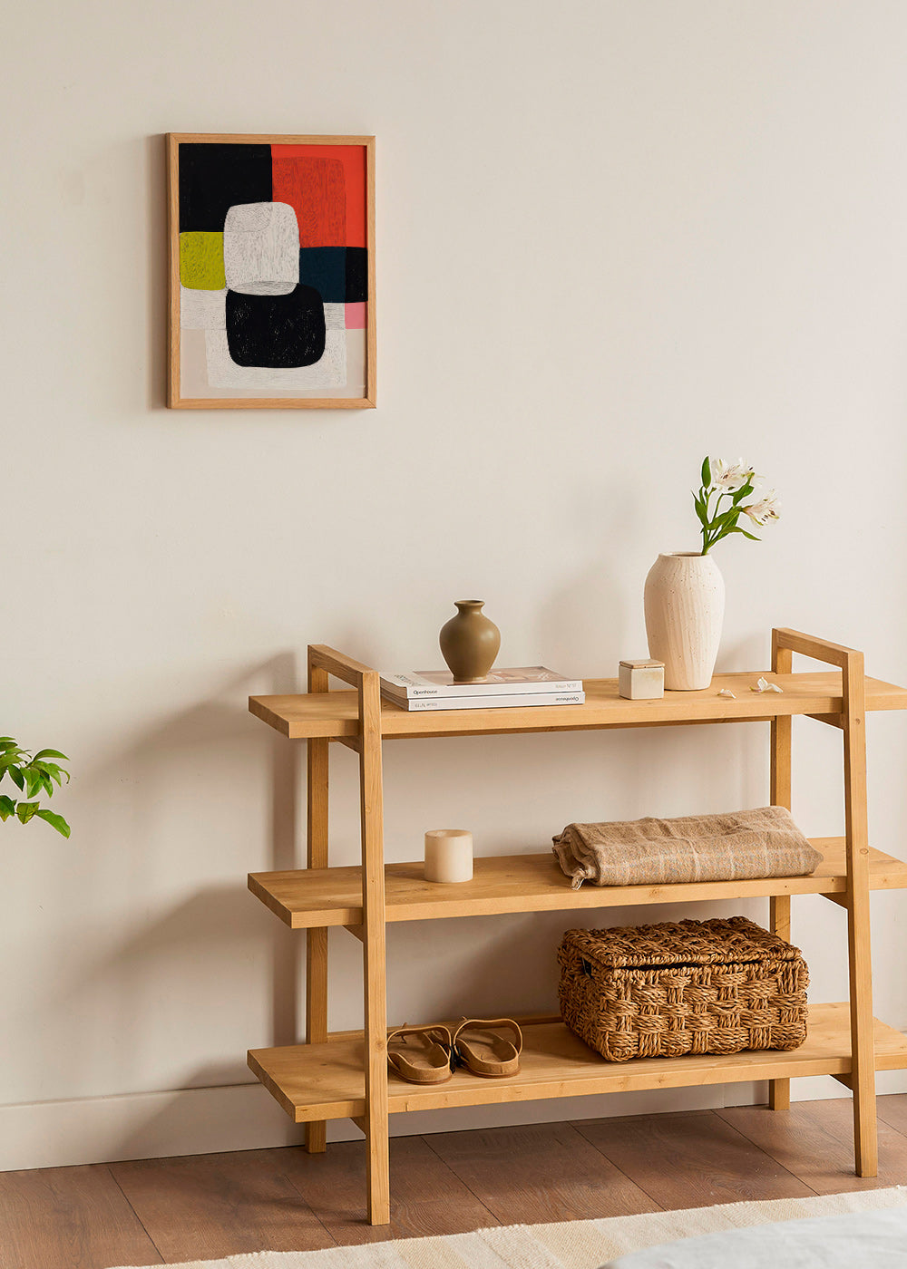 Cuadro geométrico de bloques y textura lineal – Product3