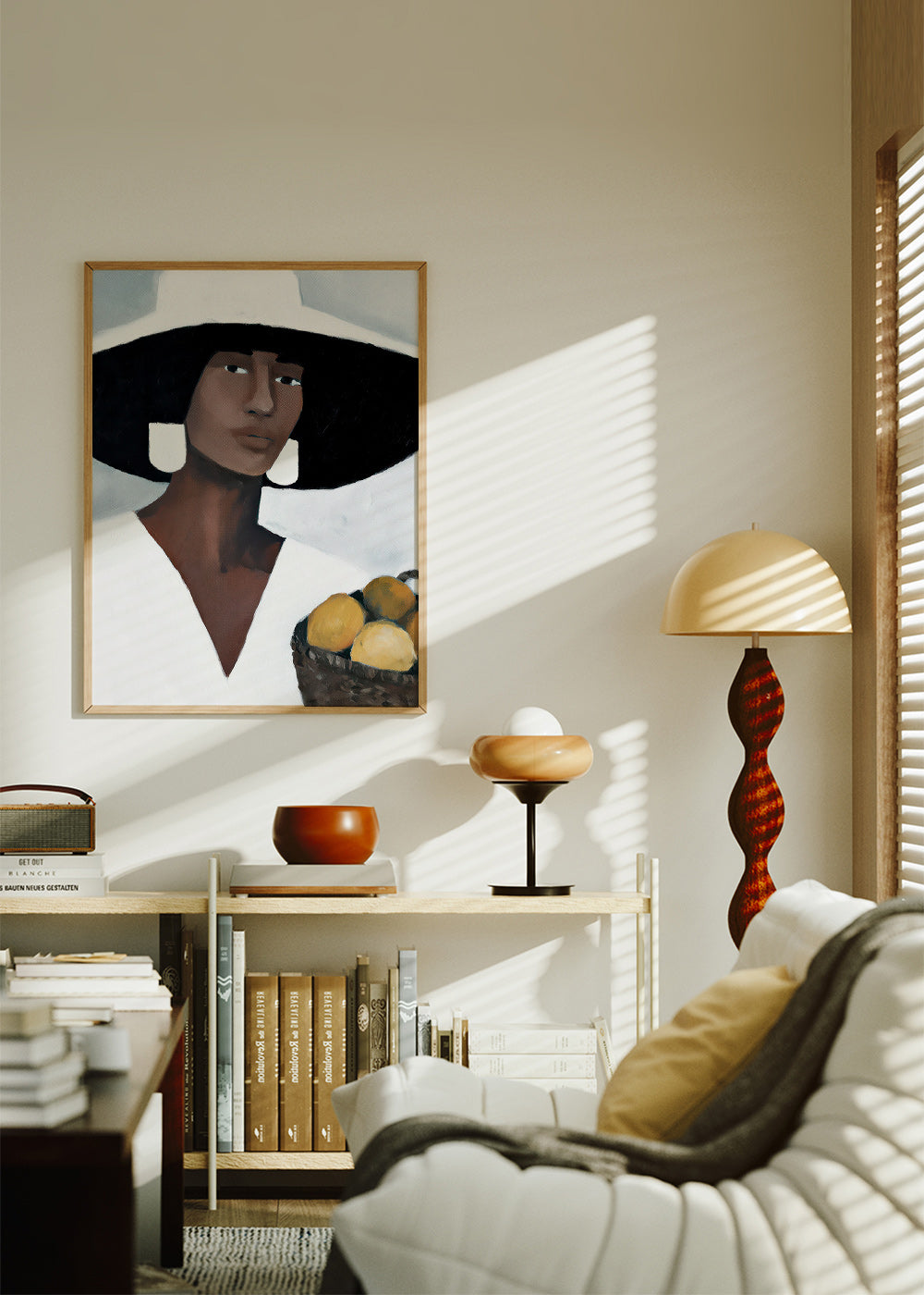 Cuadro de cocina: mujer con sombrero y limones – Product3