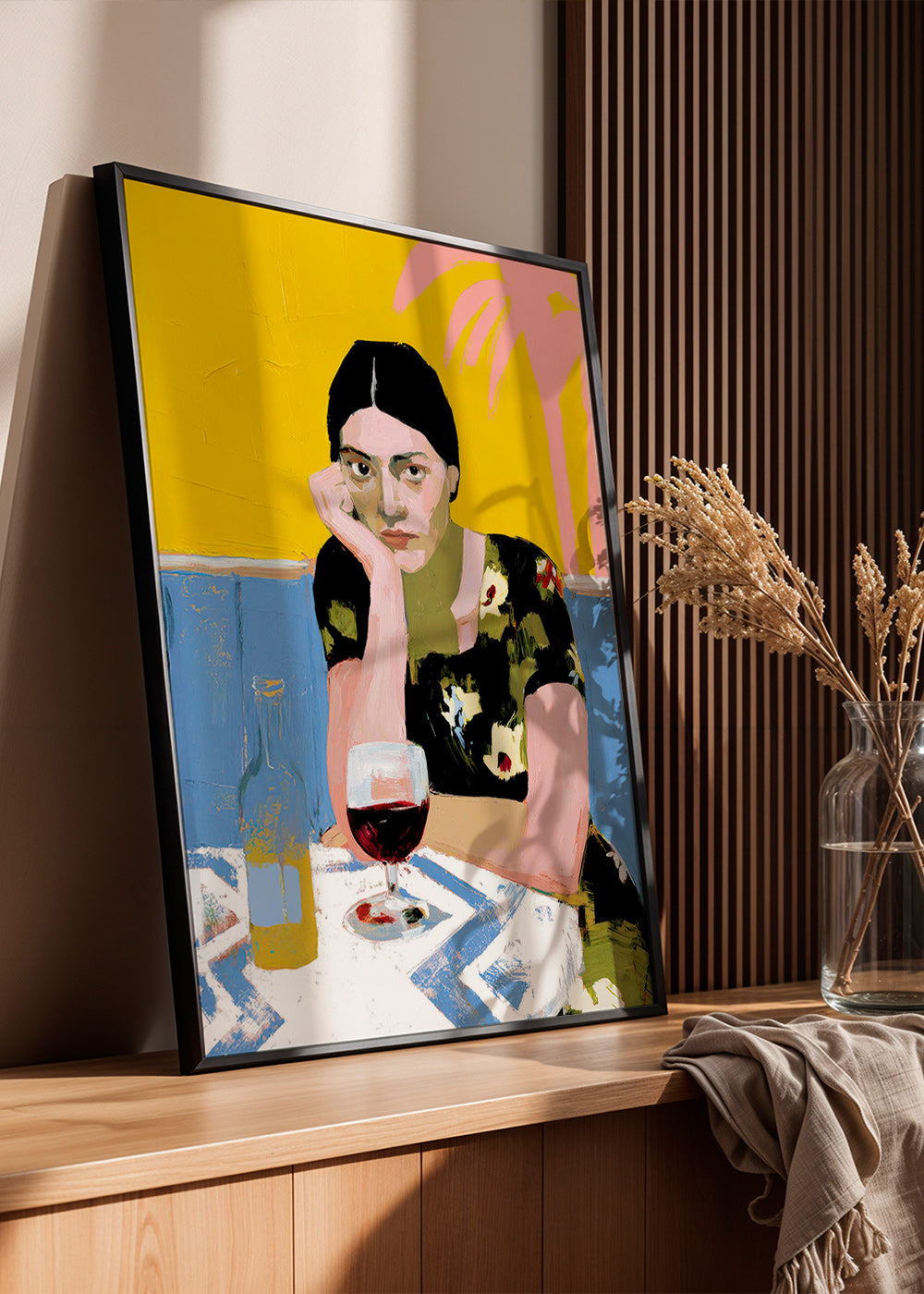 Cuadro de cocina: mujer con cóctel en mesa – Product2
