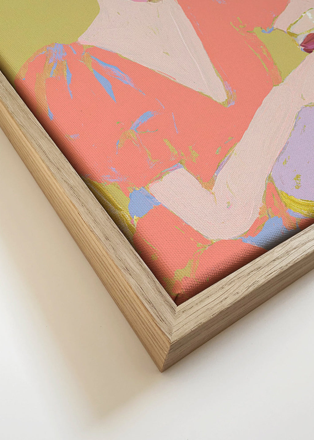 Cuadro de cocina: mujer con copa en tonos pastel – Canvas detail