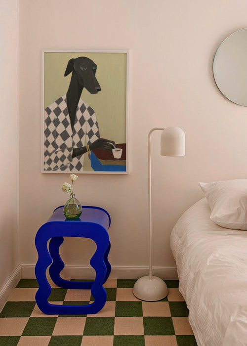 Cuadro perro elegante con taza de café – Product1