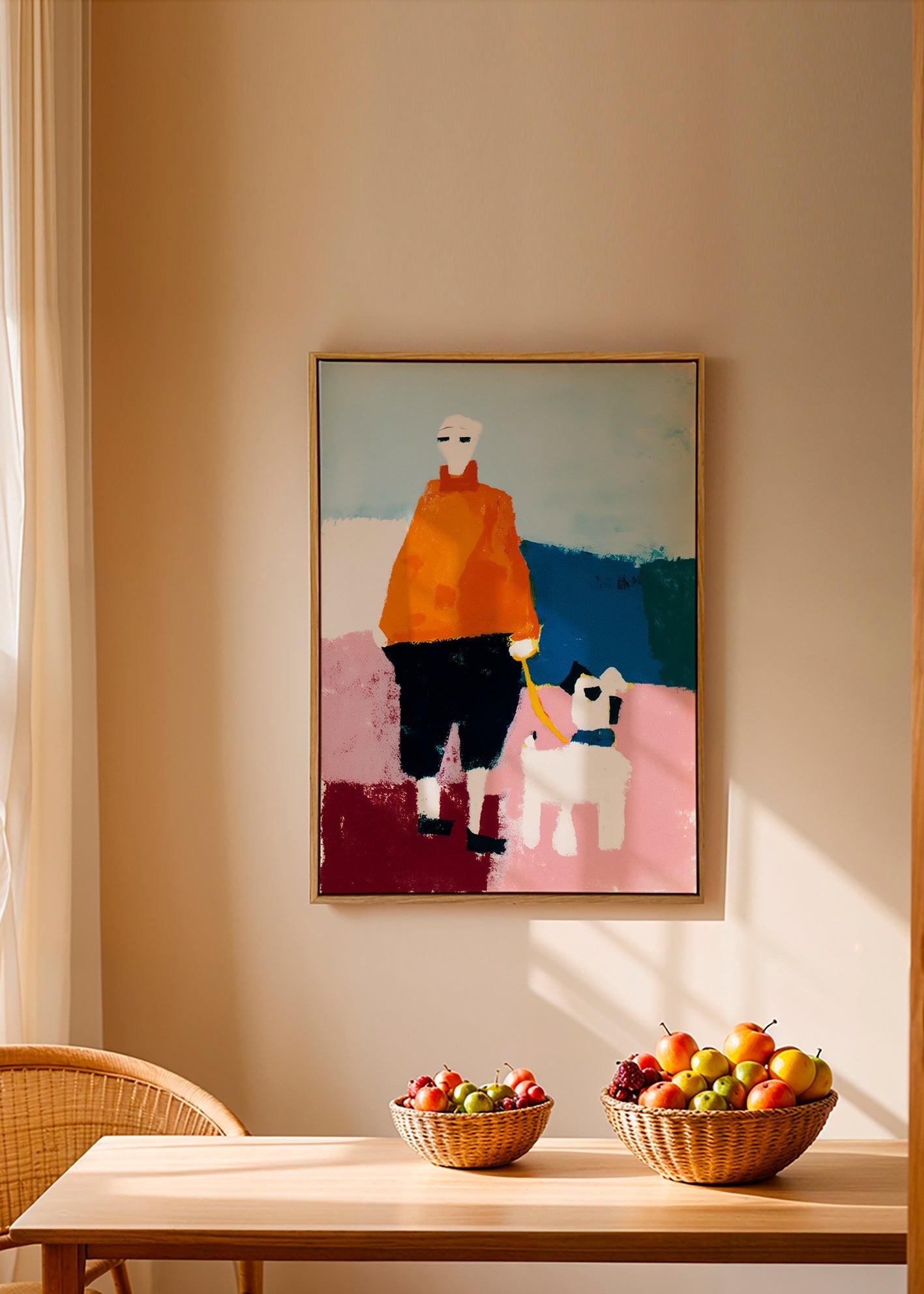 Ilustración paseo matutino con perro – Canvas2