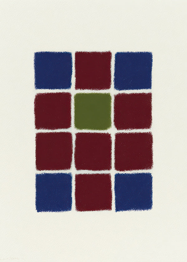 Cuadro geométrico rejilla de cuadrados texturizados