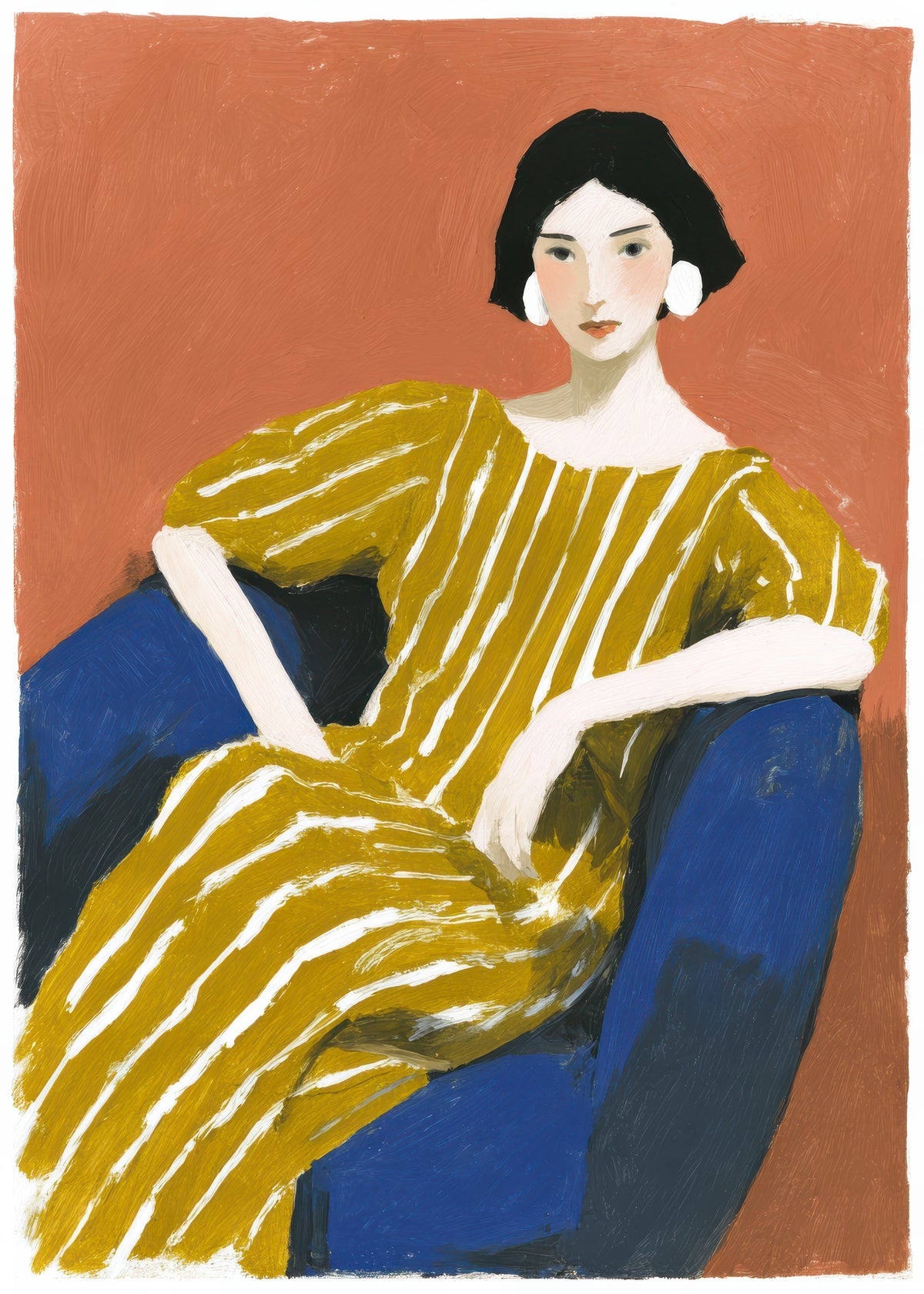 Golden Stripes - Unframed art print