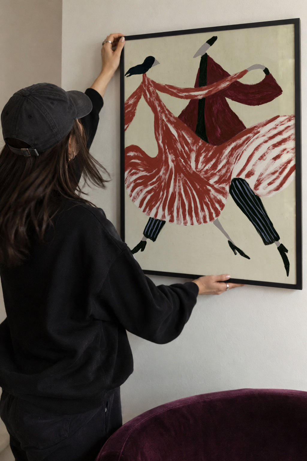 Crimson Dancers - Framed poster detail