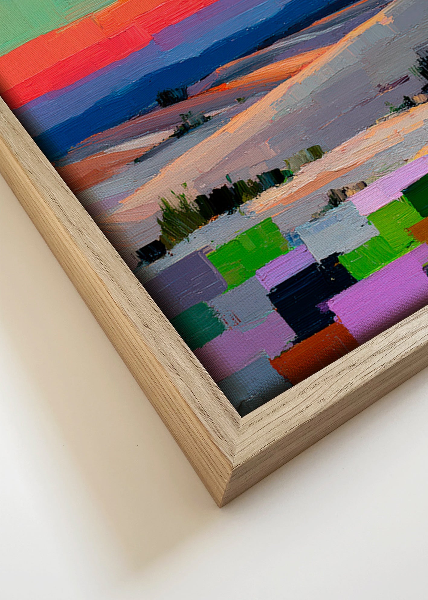 Paysage colorfield avec lune