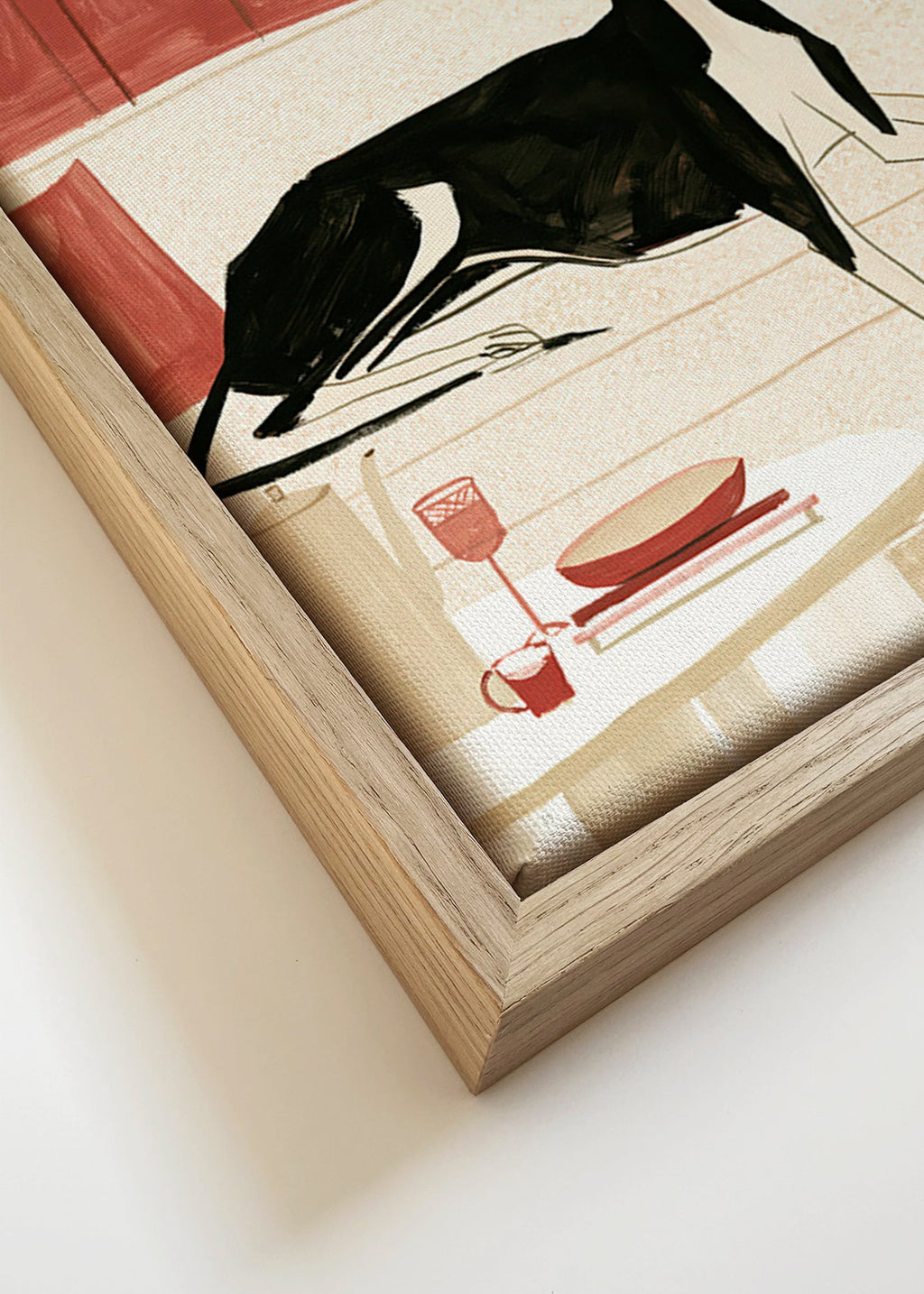 Galgo illustré sur canapé