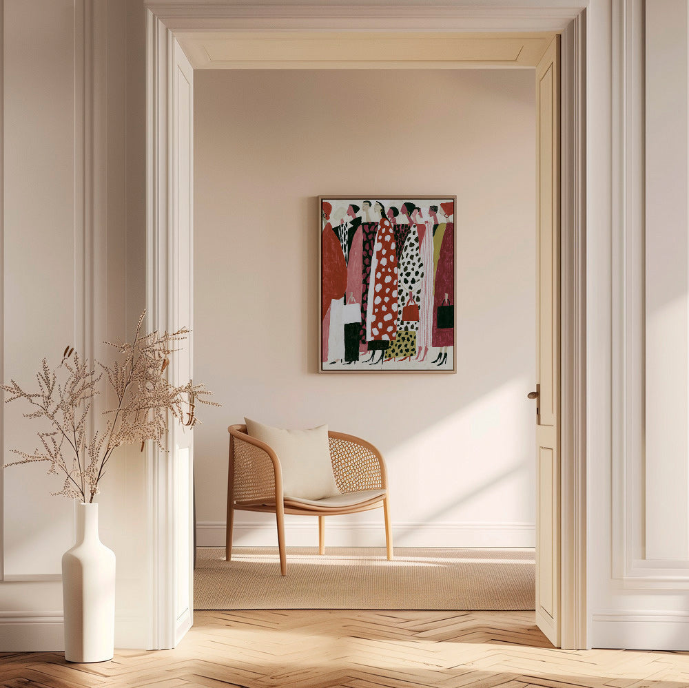Illustration mode : cortège de profils stylisés