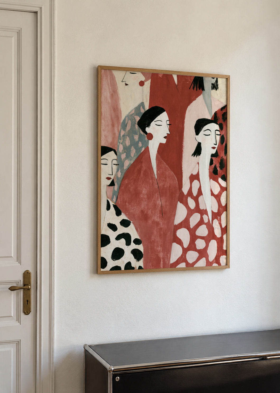 Sunday Gathering - Framed poster in an interior