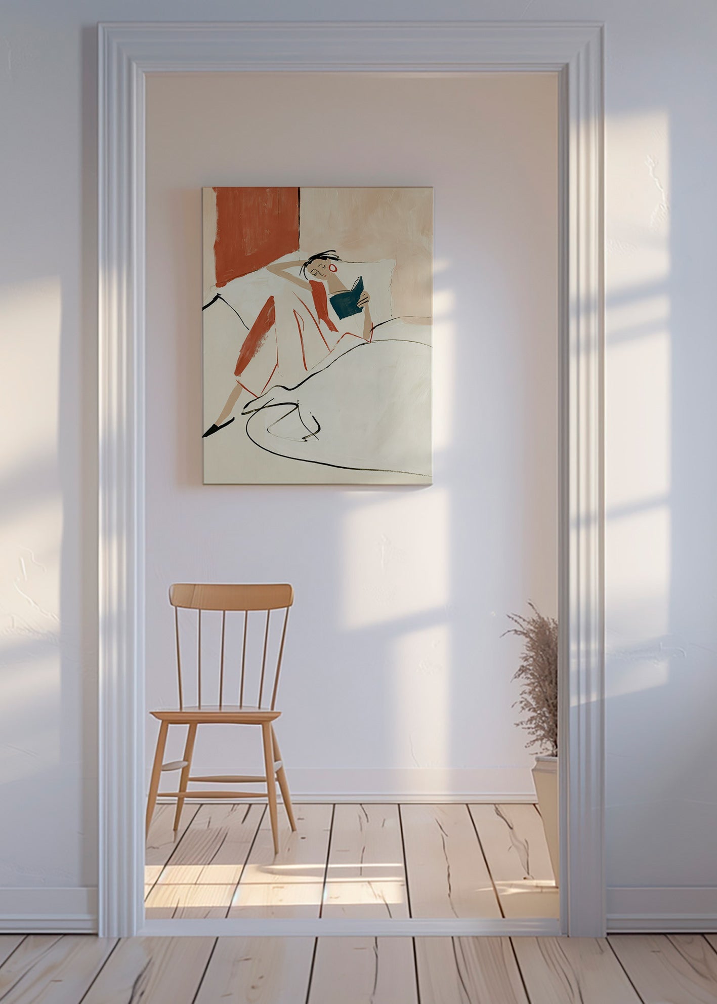 Illustration femme qui lit