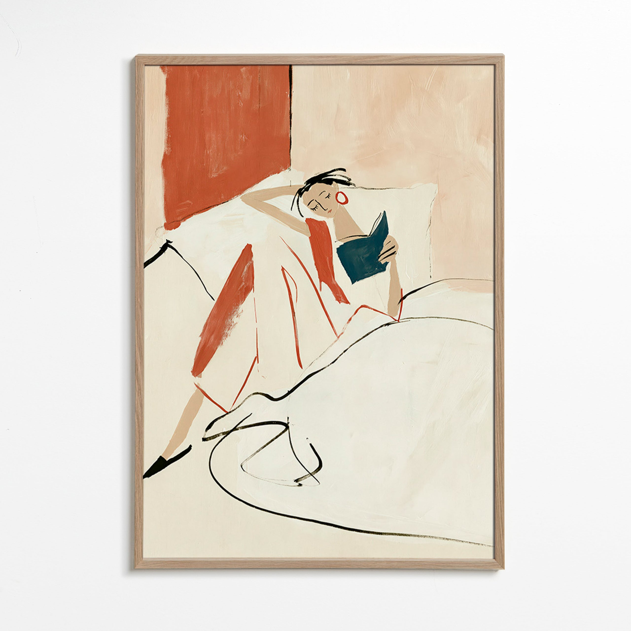Illustration femme qui lit
