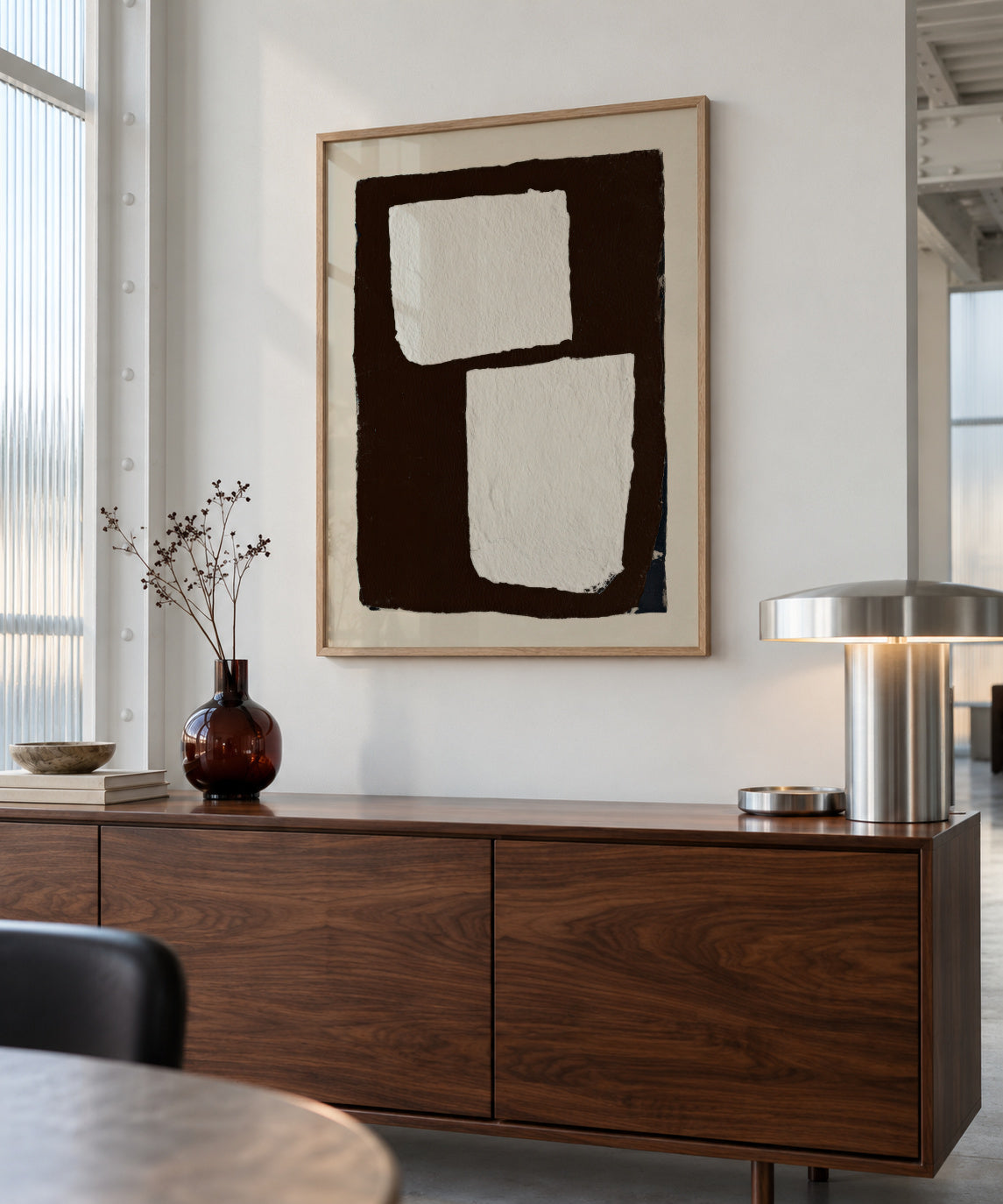 Mocha Balance - Framed poster in an interior