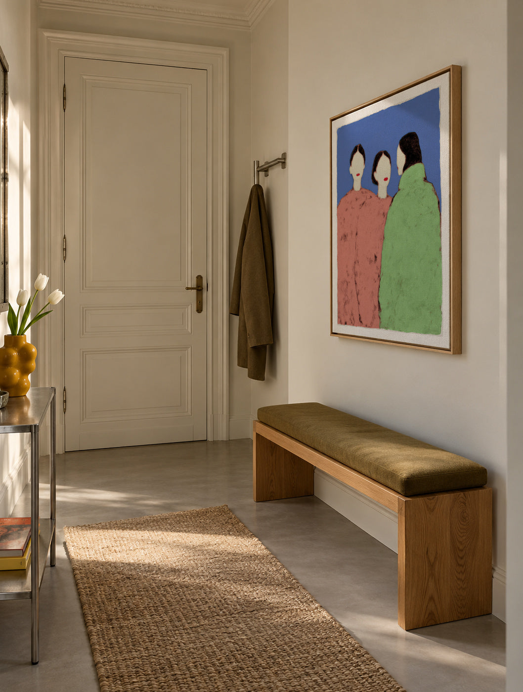 Three Friends - Framed canvas in an interior