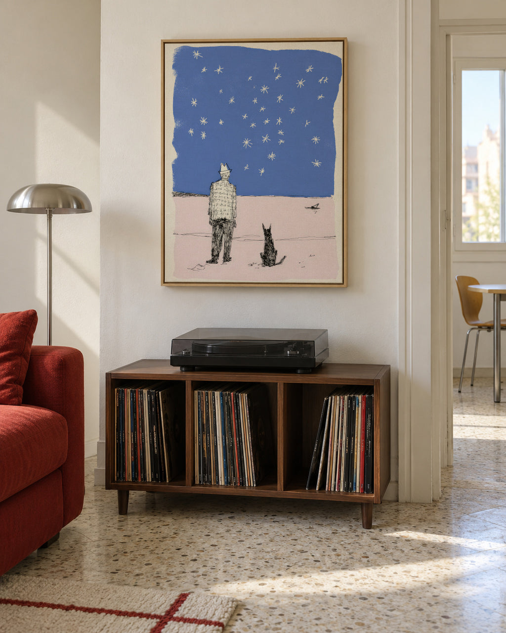 Under the Stars - Framed canvas in an interior