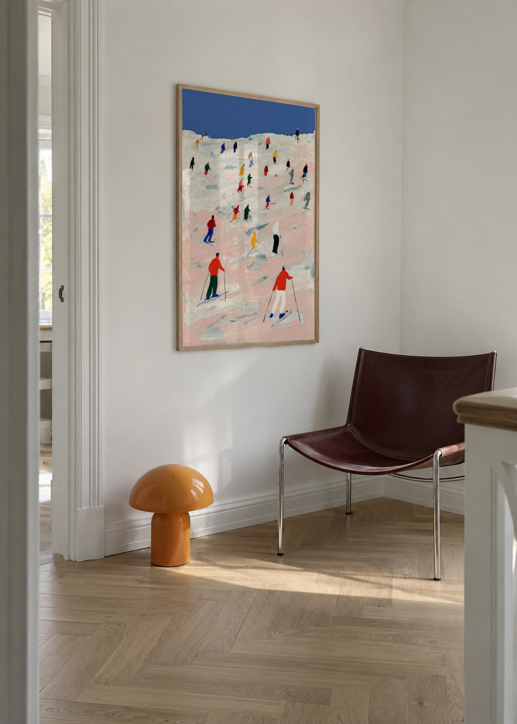 Ski Weekend - Framed poster in an interior