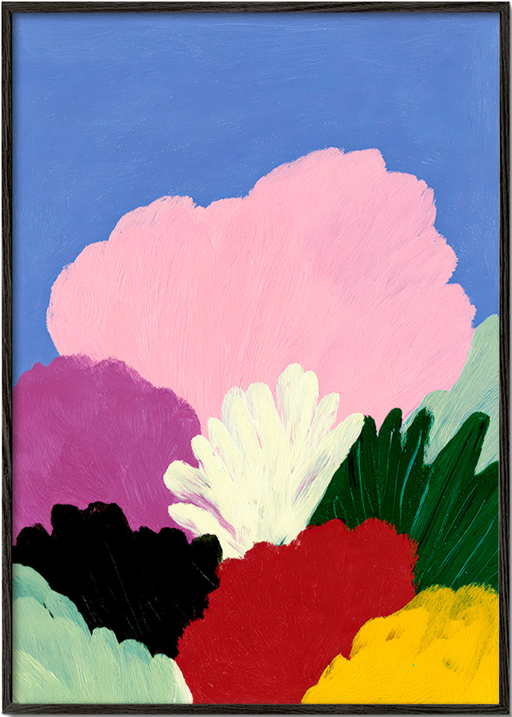 Impression botanique Bloomscape aux fleurs abstraites