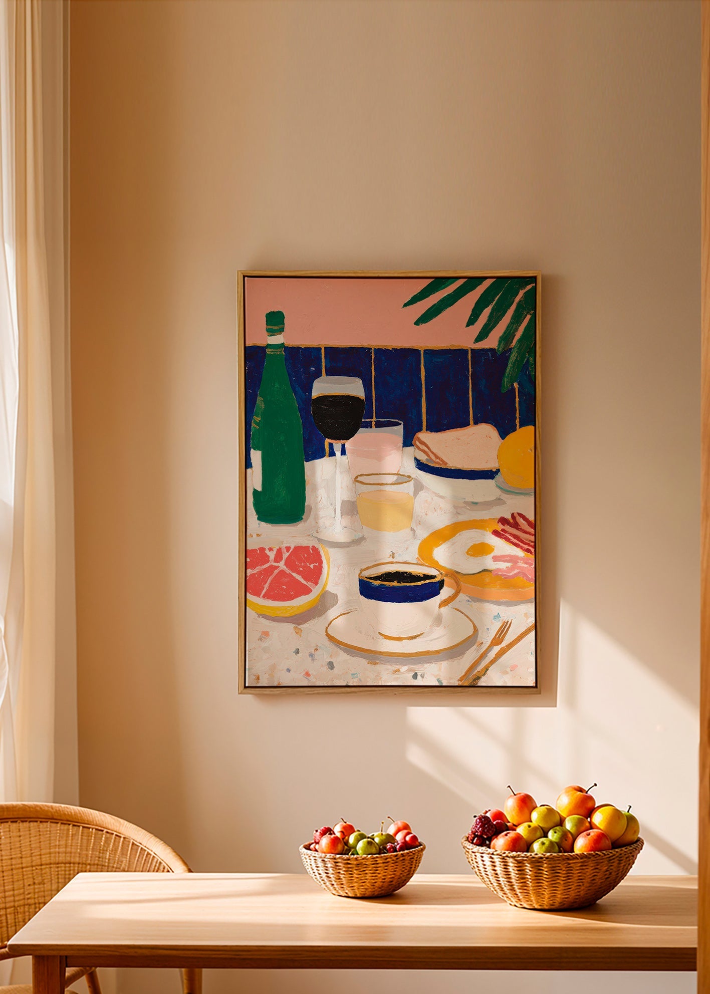 Art de cuisine: nature morte petit-déjeuner et café