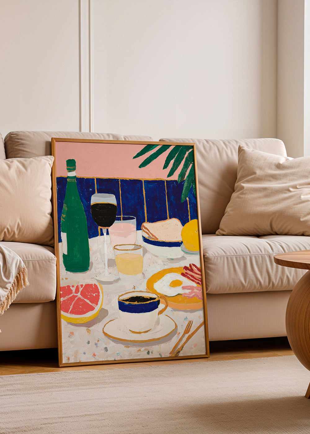 Art de cuisine: nature morte petit-déjeuner et café