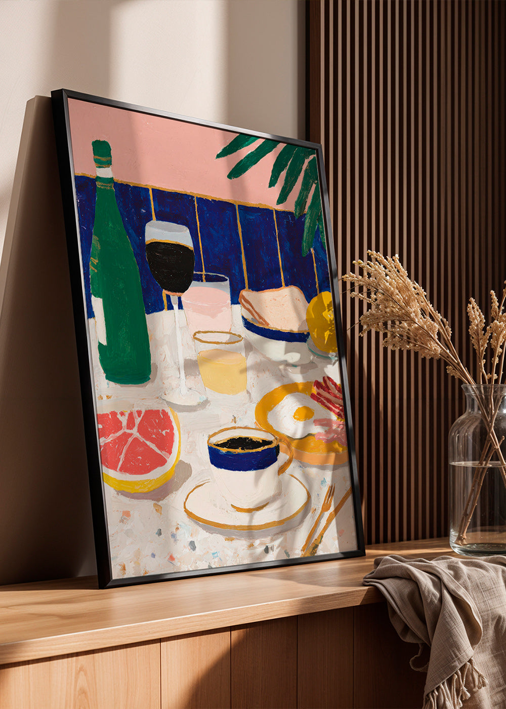 Art de cuisine: nature morte petit-déjeuner et café