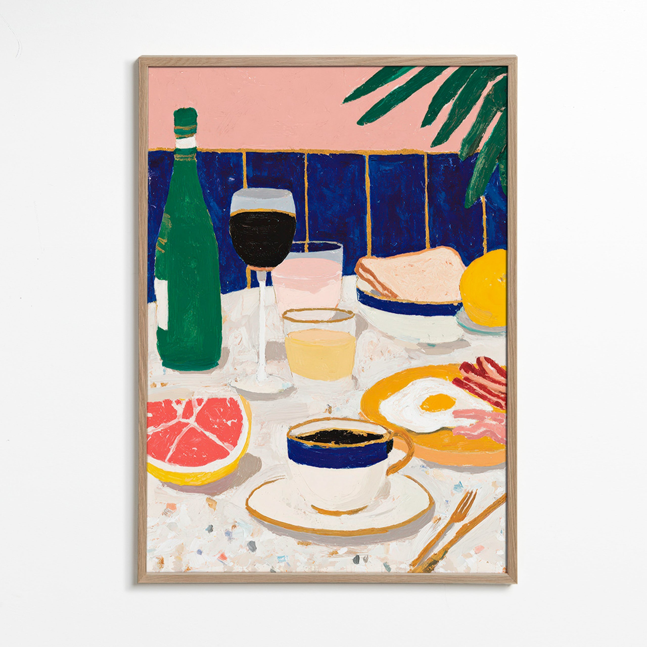 Art de cuisine: nature morte petit-déjeuner et café