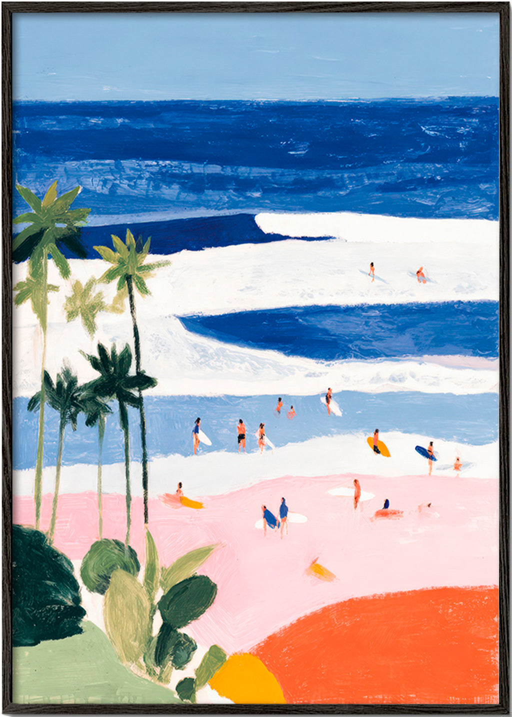 Cuadro de paysage plage et surf