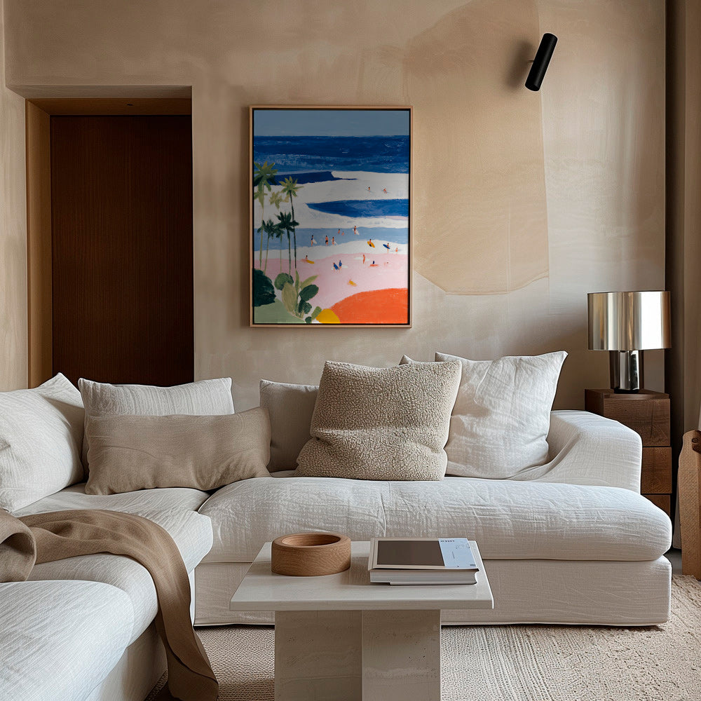 Cuadro de paysage plage et surf