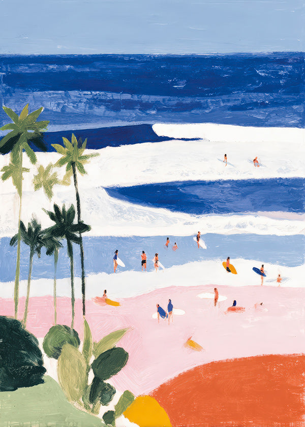 Cuadro de paysage plage et surf
