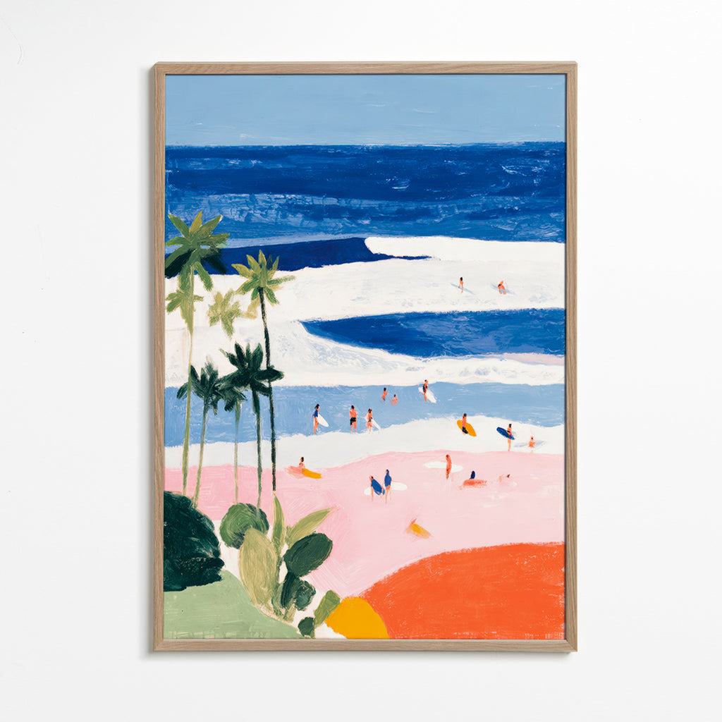 Cuadro de paysage plage et surf