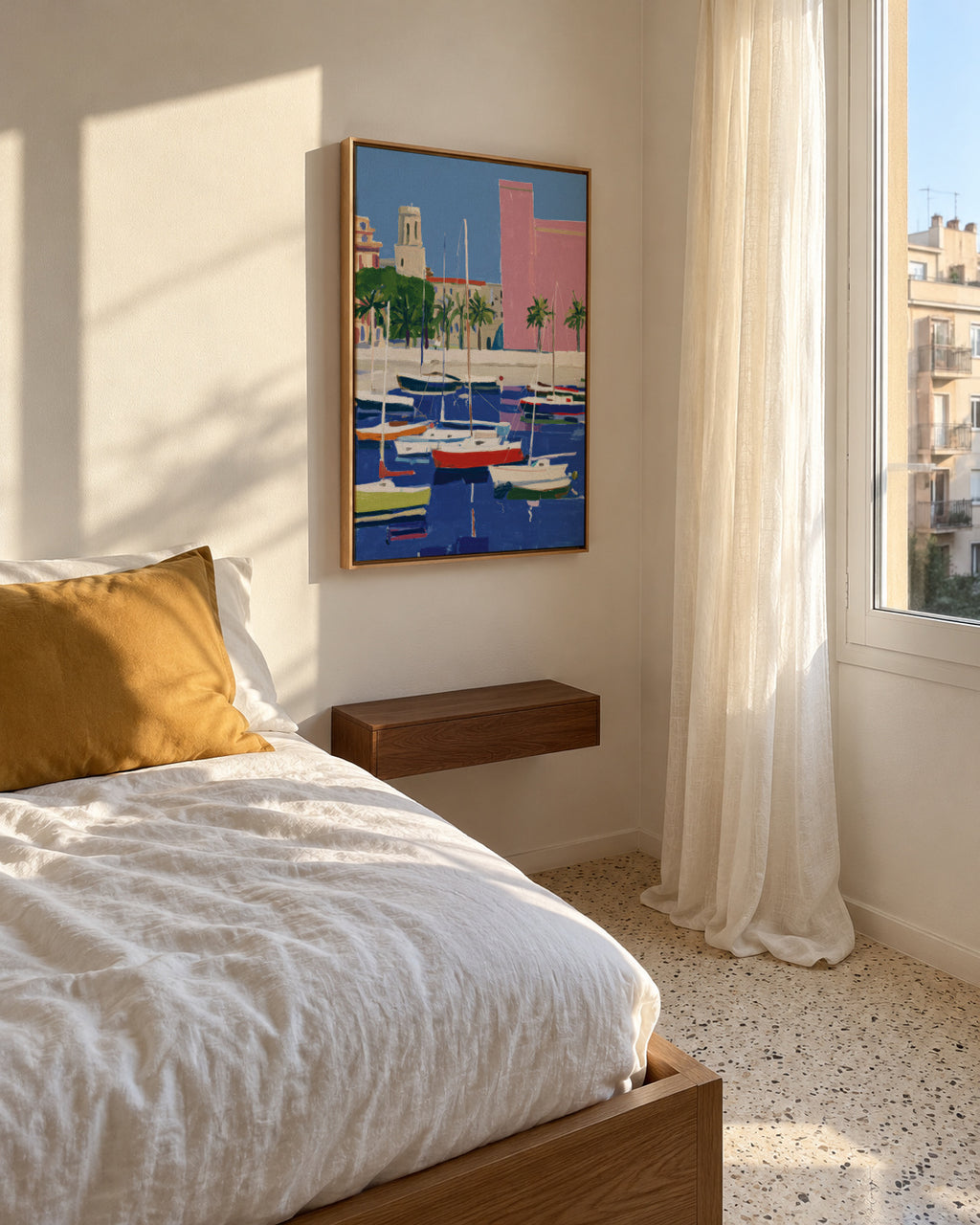 Marina Pastels - Framed canvas in an interior