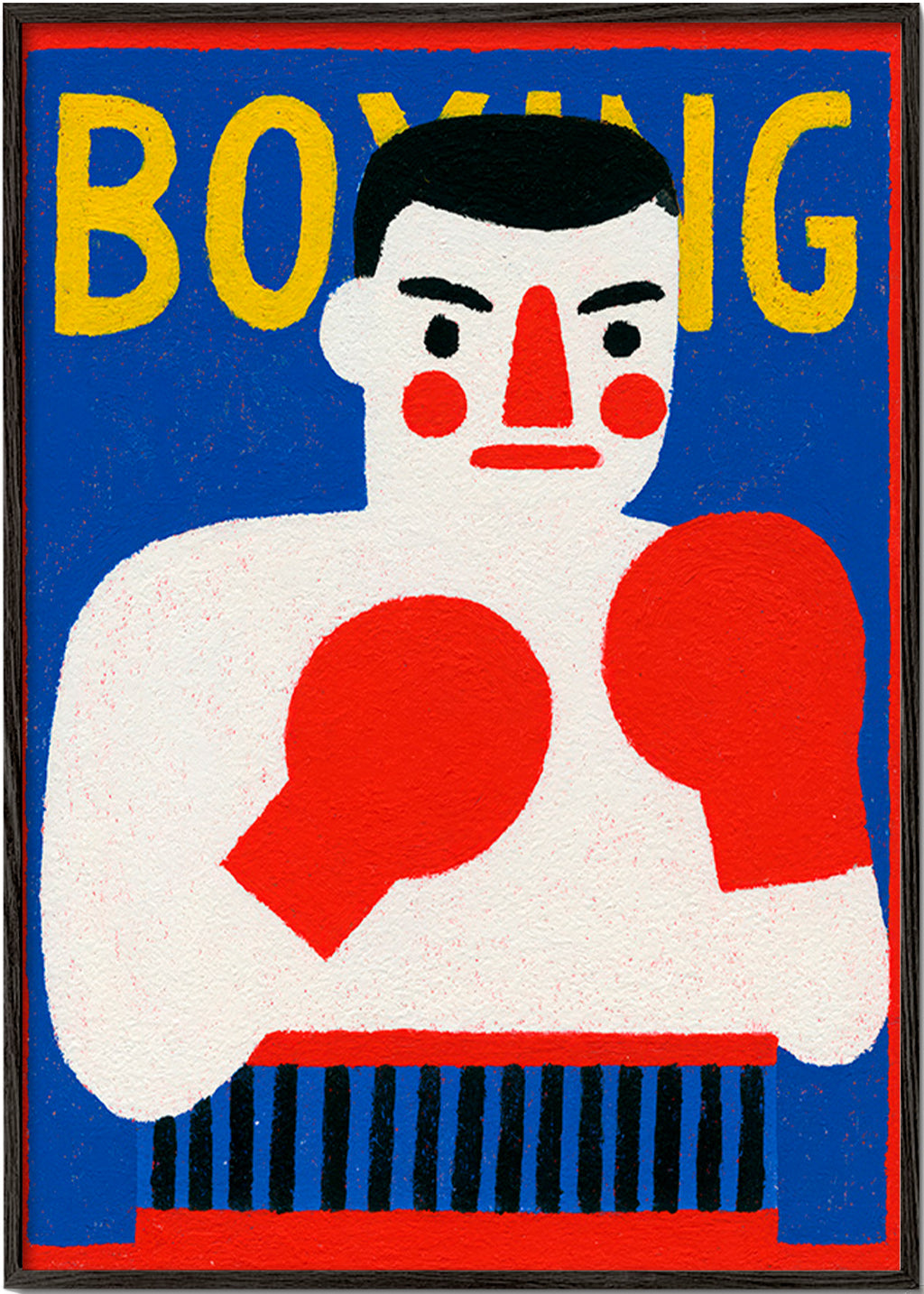 Art sportif: affiche boxeur illustrée